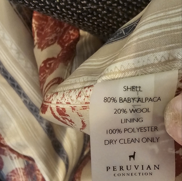 Peruvian Connection 80% Baby Alpaca 20% Wool Jacket Blazer Size 4 - Picture 5 of 6